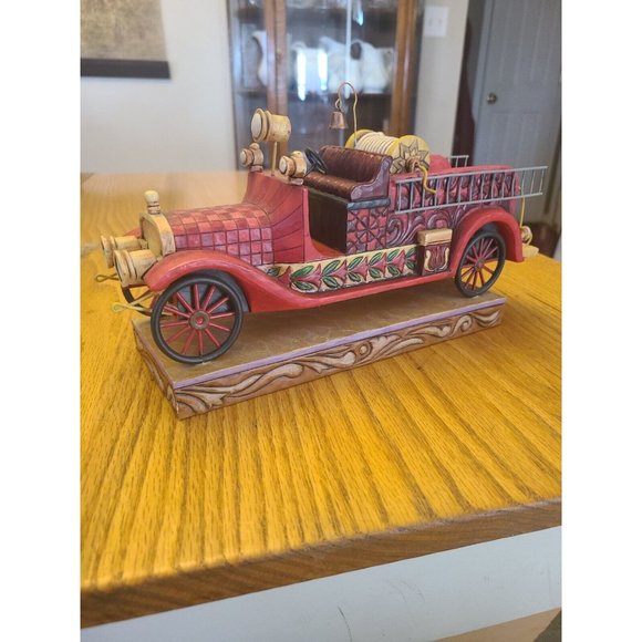 RARE! Jim Shore "Ready to Roll" Fire Truck Engine 2007 Heartwood Creek #4009603 - Picture 1 of 6